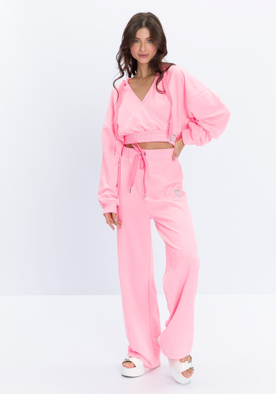 electric pink moletom com capuz